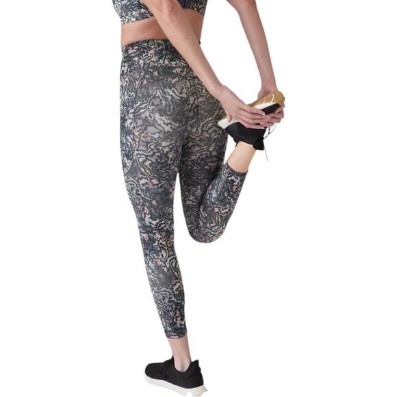 Athleta Gray Print Ultimate Stash 7/8 Tight XXS NWOT - Picture 4 of 9